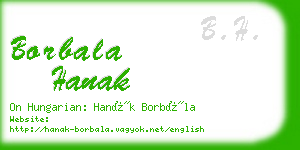 borbala hanak business card